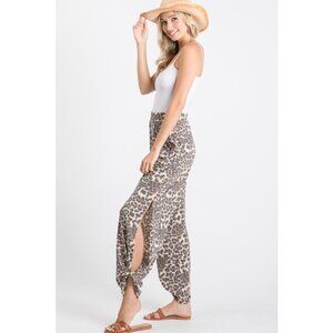 NEW Boho Genie Split Leg Animal Print Comfortable MADE IN THE USA Pants - size S